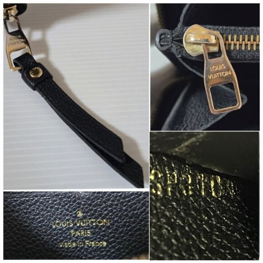 Authentic Louis Vuitton Monogram Empreinte Leather Zippy Long Wallet Black - Picture 15 of 15